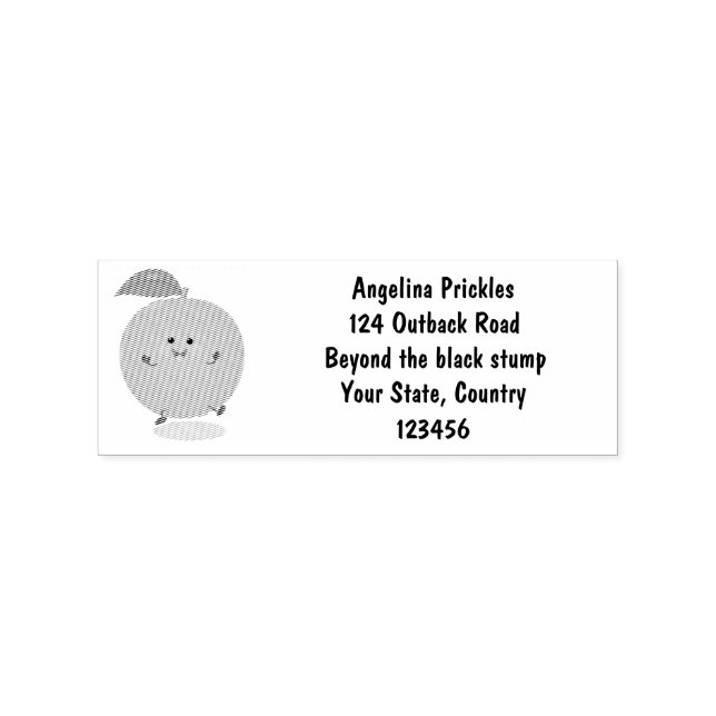 Cute dancing orange citrus fruit rubber stamp (Imprint)