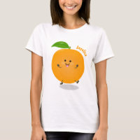 Cute dancing orange citrus fruit