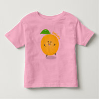 Cute dancing orange citrus fruit
