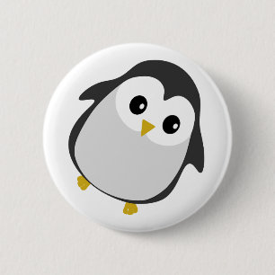 Cute Dancing Penguin Illustration 2 Inch Round Button