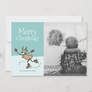 Cute Dancing Reindeer - Christmas Holiday Card