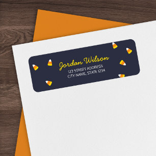 Cute Dark Blue Halloween Candy Corn Adresse