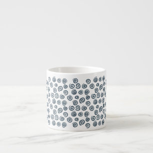 Cute Dark Blue Spiral Motif Spécialité Mug