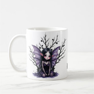 Cute Dark Fairy with Bat Wings Coffee Mug