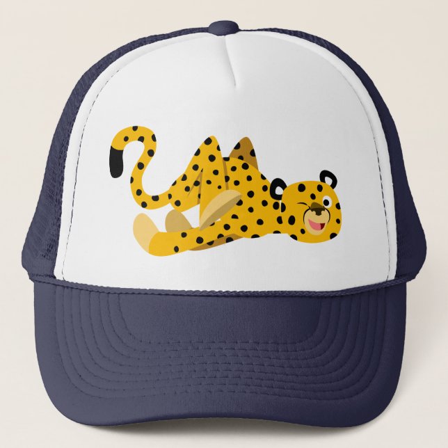 Cute Dashing Cartoon Cheetah Hat (Front)