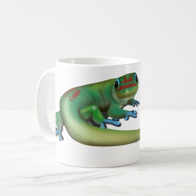 Cute Day Gecko ( the you talking to me? Look back) Coffee Mug (Front Left)