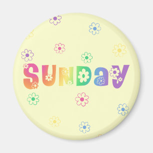 Cute Day Of The Week Sunday Magnet