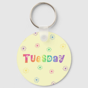 Cute Day Of The Week Tuesday Keychain