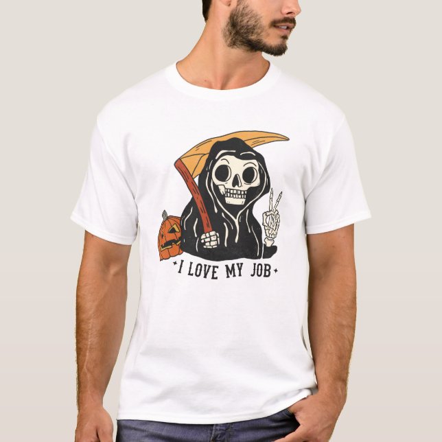 Cute Death Halloween T-Shirt (Front)