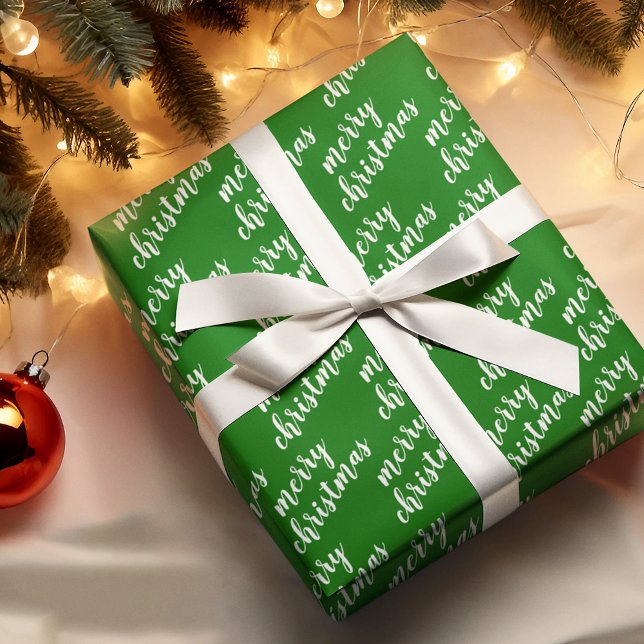 Cute December Winter Season Holiday Wordart Wrapping Paper (Creator Uploaded)