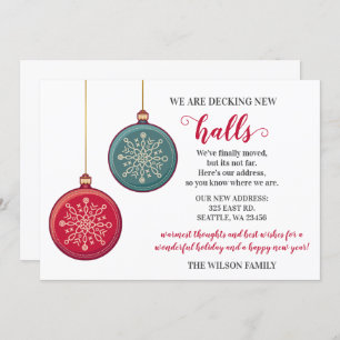 Cute Decking The New Halls Moving Holiday Card