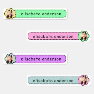 Cute Decorative Custom Photo Name Tags Waterproof