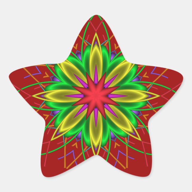 Cute decorative customisable Star sticker (Front)