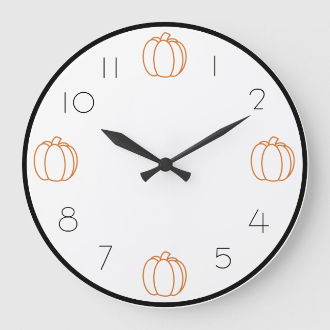  Cute Decorative Pumpkin Fall Clock (Front)
