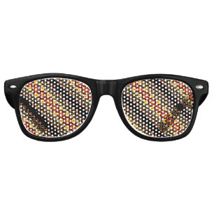 Cute decorative ukrainian floral patterns design retro sunglasses