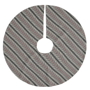 Cute decorative ukrainian patterns design brushed polyester tree skirt