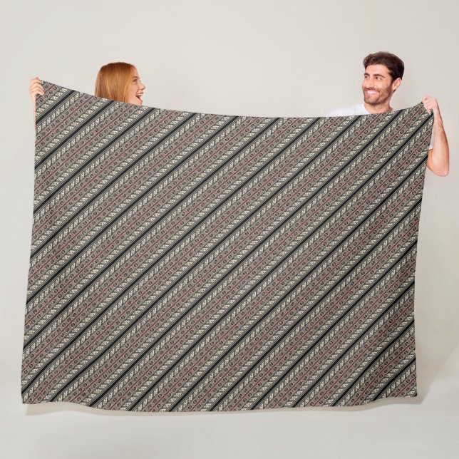 Cute decorative ukrainian patterns design fleece blanket (In Situ)