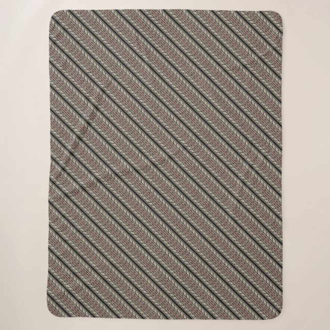 Cute decorative ukrainian patterns design sherpa blanket (Front)