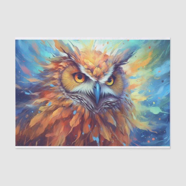 Cute Decoupage owl lovers  Tissue Paper (Front)