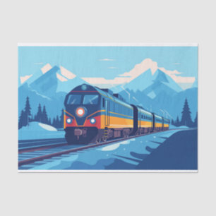 Cute Decoupage train lovers retro  Tissue Paper
