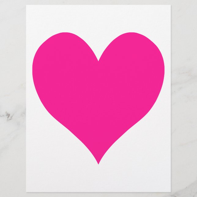 Cute Deep Pink Heart (Front)