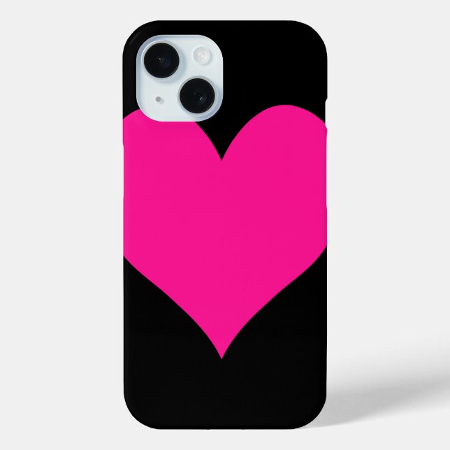 Cute Deep Pink Heart Case-Mate iPhone Case (Back)