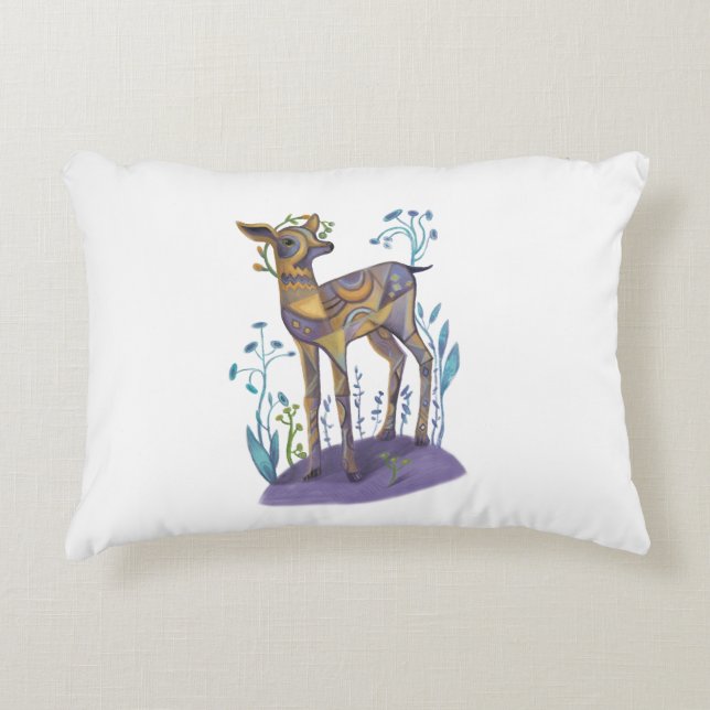 cute deer accent pillow (Front)