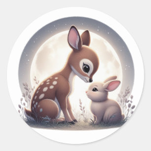 Cute Deer and Bunny Stickers