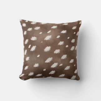 Cute Deer Animal Print Woodland Spotted Throw Pillow