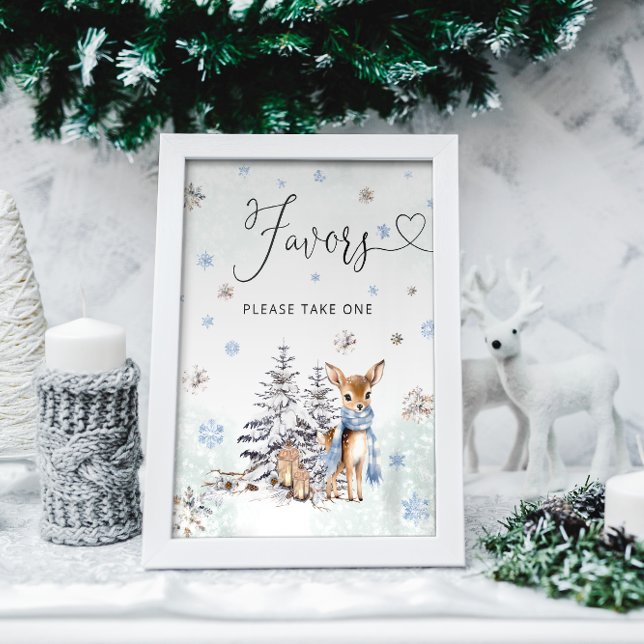 Cute Deer Baby Boy Favours Poster (Creator Uploaded)