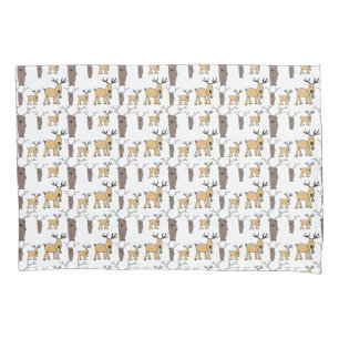 Cute Deer Buck Bull Elk Hand Drawn Kid's Pillowcase