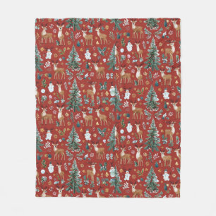 Cute deer fleece blanket