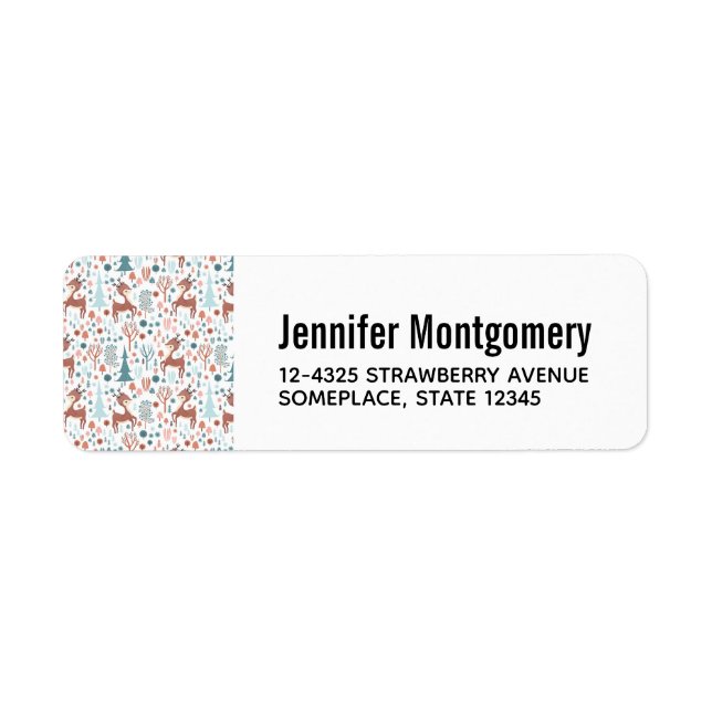 Cute Deer in Whimsical Forest Pattern (Front)