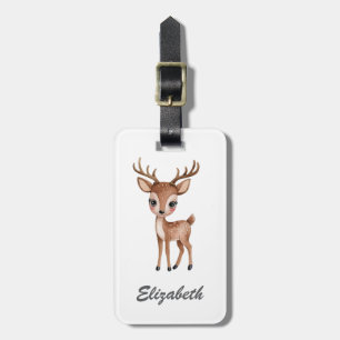 Cute Deer Personalized Kid's Luggage Tag