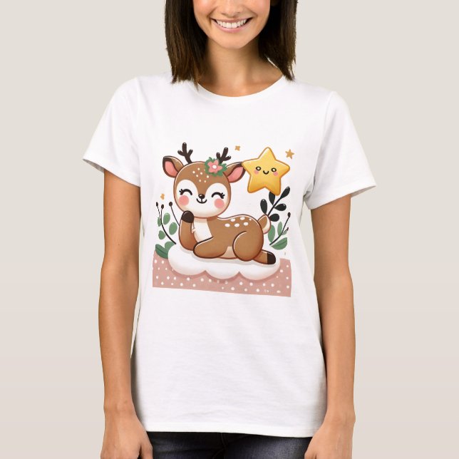 Cute deer smile T-Shirt (Front)