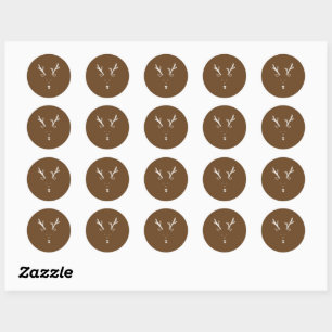 Cute deer stickers. classic round sticker
