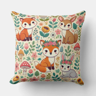 cute deer throw pillow