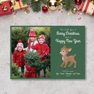 Cute Deer We wish you a Merry Christmas Card