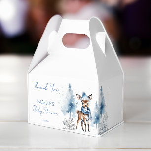 Cute deer Winter boys baby shower favor Box