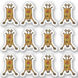 Cute Deer with Red Nose Kid Christmas 