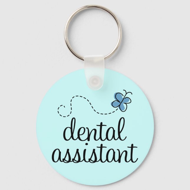Cute Dental Assistant Keychain (Front)