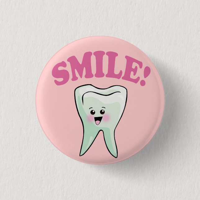 Cute Dental Hygienist 1 Inch Round Button (Front)