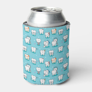 Cute Dental Pattern Can Cooler