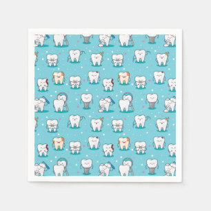 Cute Dental Pattern Napkin
