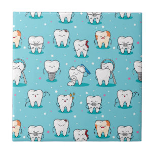 Cute Dental Pattern Tile