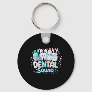 Cute Dental Squad Easter Bunny Tooth Design Dental Keychain
