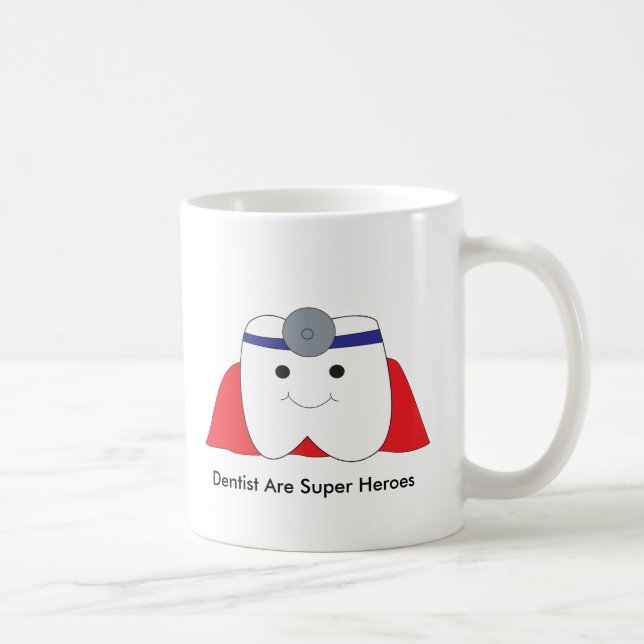 Cute Dentist Are Super Heroes Customizable Coffee Mug (Right)