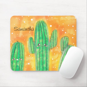 Cute Desert Cactus Mouse Pad
