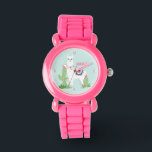 Cute Desert Llama Personalized Girl's Watch<br><div class="desc">Cute desert llama design.</div>