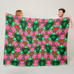 Cute Desert Rose Pattern Fleece Blanket